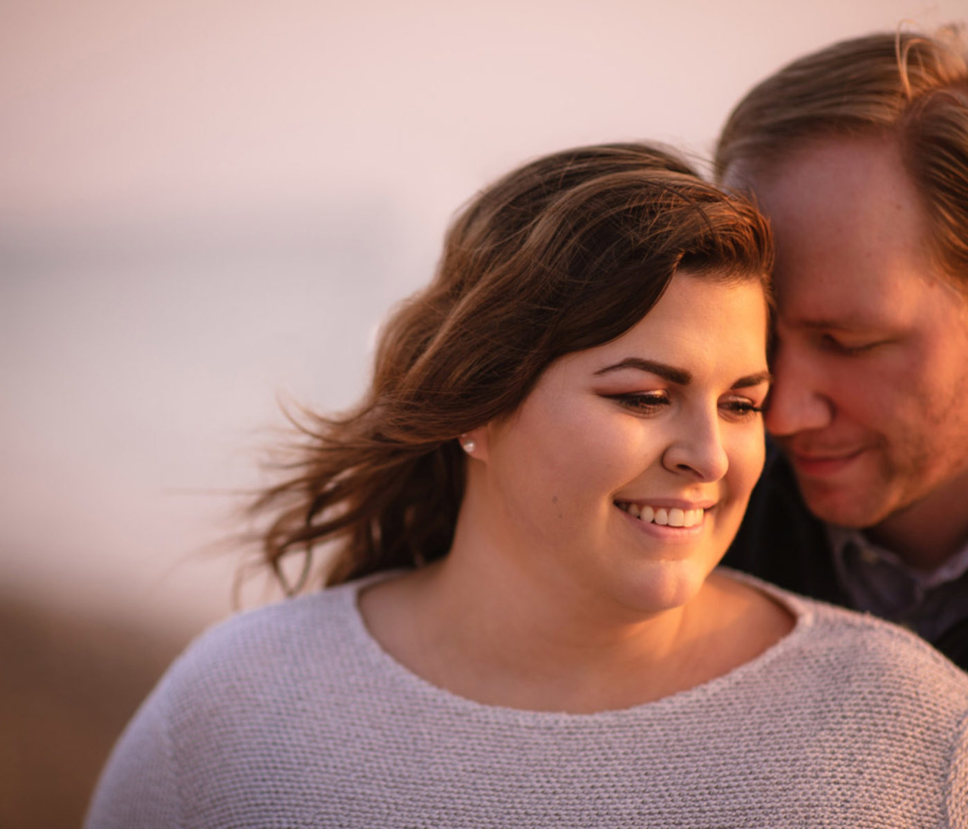 A beach and bar engagement session